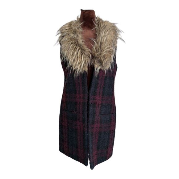 Anthropologie Sanctuary plaid vest size S removable collar - Picture 14 of 16